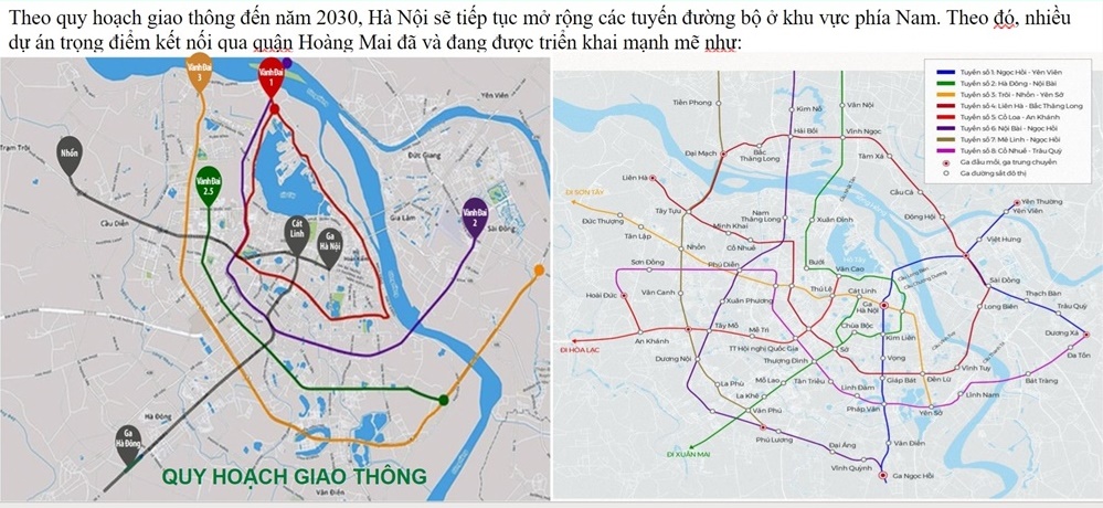 Quy hoạch đường Vành đai tại Hà Nội Gemma Land