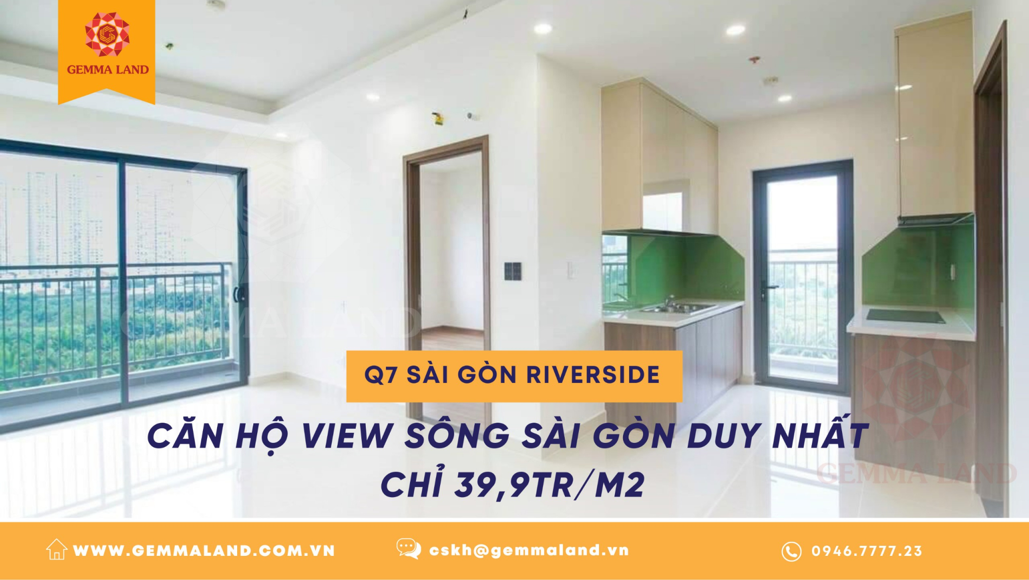 Bảng giá Q7 Riverside complex năm 2023 tại công ty Gemma Land 