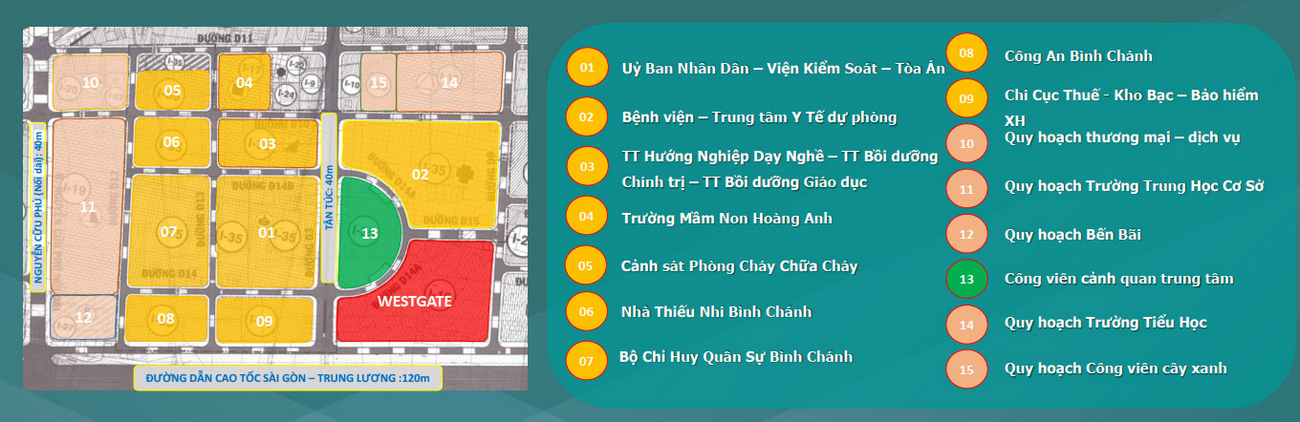 Hình ảnh vị trí dự án West Gate Park