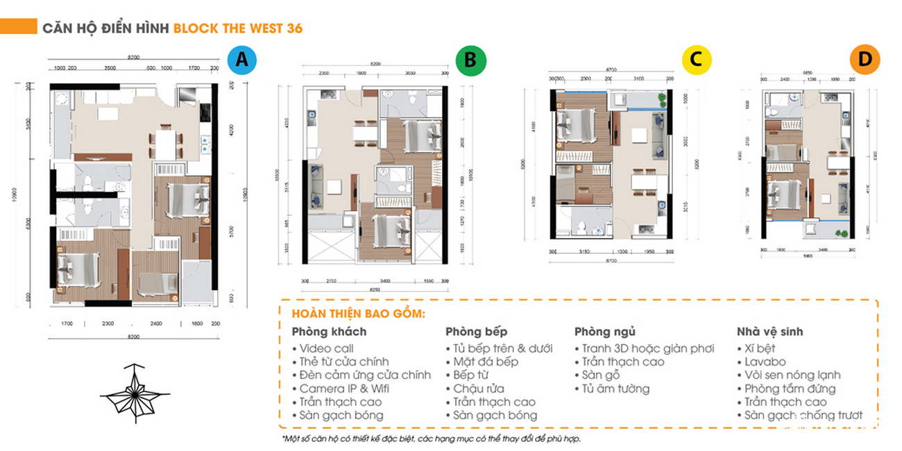 Thiết kế mặt bằng chi tiết tất cả các căn hộ Western Capital Quận 6 Gemma Land 