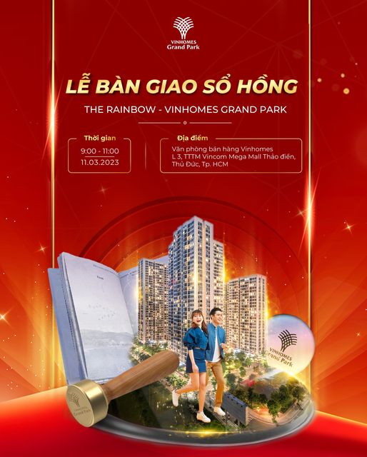 Vinhomes Grand Park chuẩn bị bàn giao hơn 1.000 sổ hồng cho cư dân khu The Rainbow