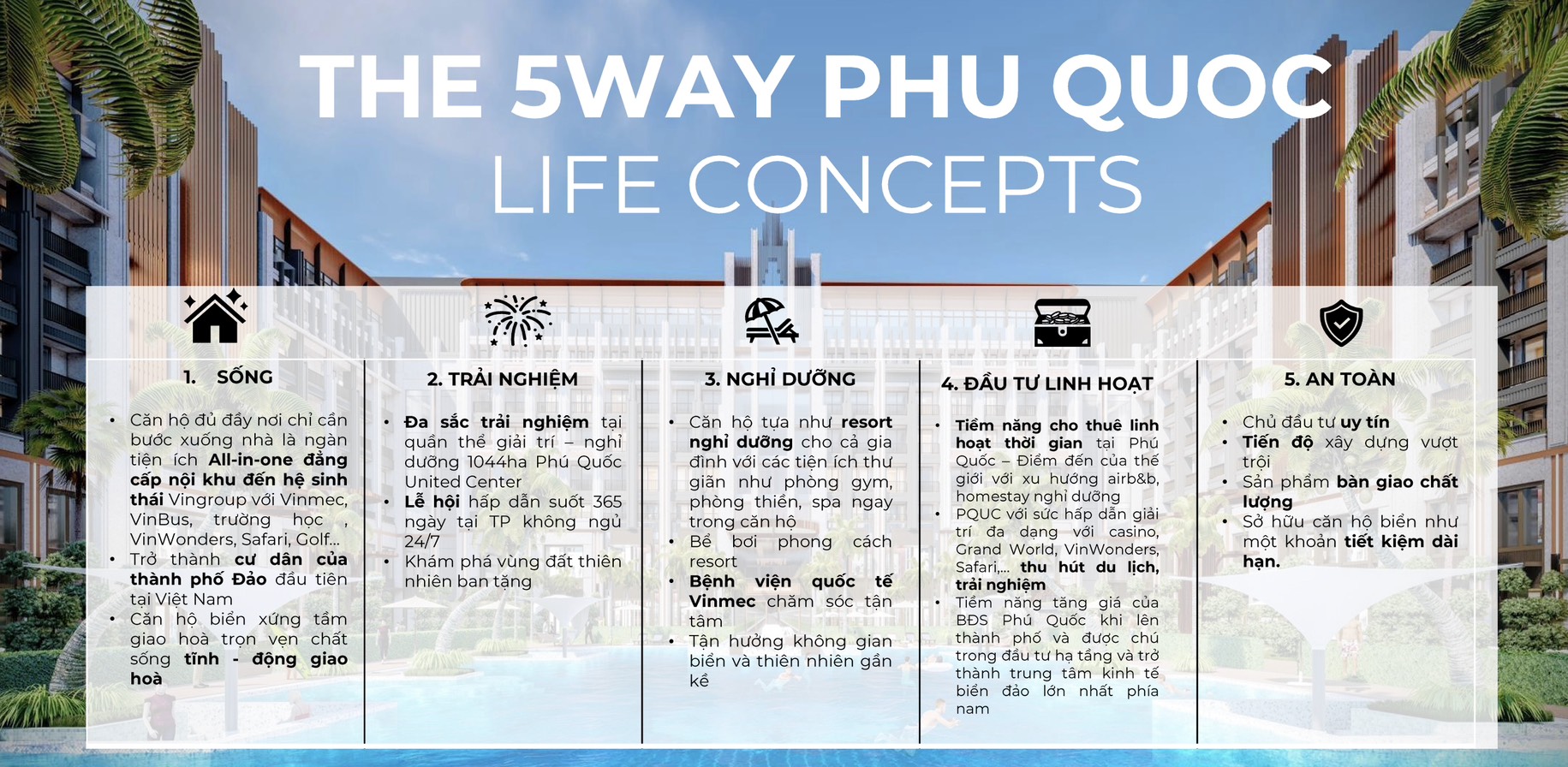 5 lý do nên mua chất lượng căn hộ The 5Way Phú Quốc