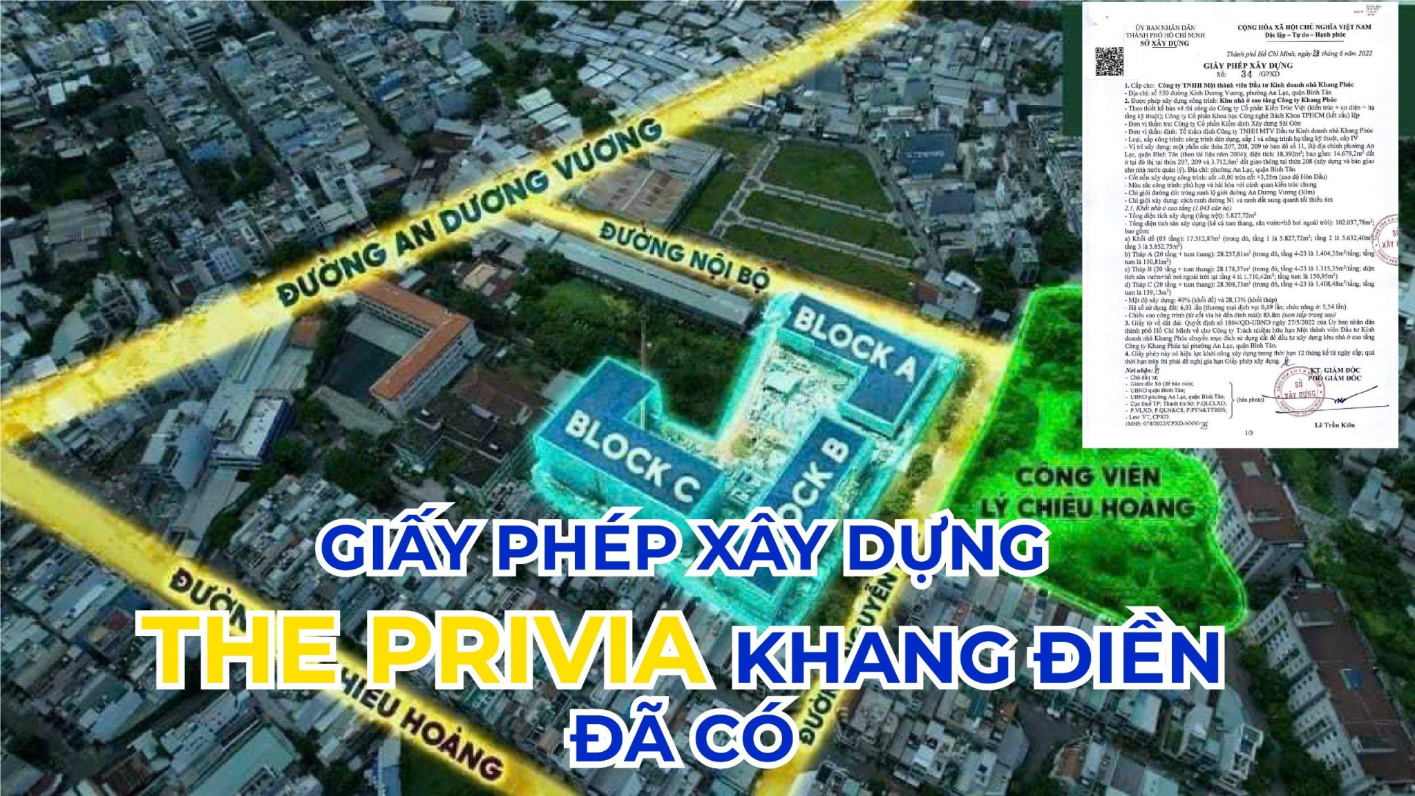 Giấy phép xây dựng khu căn hộ The Privia Khang Điền đã có