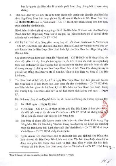 The Privia đã được ngân hàng Công Thương Việt Nam (Vietinbank - Chi Nhánh 11) phát hành bảo lãnh bán nhà ở hình thành trong tương lai.