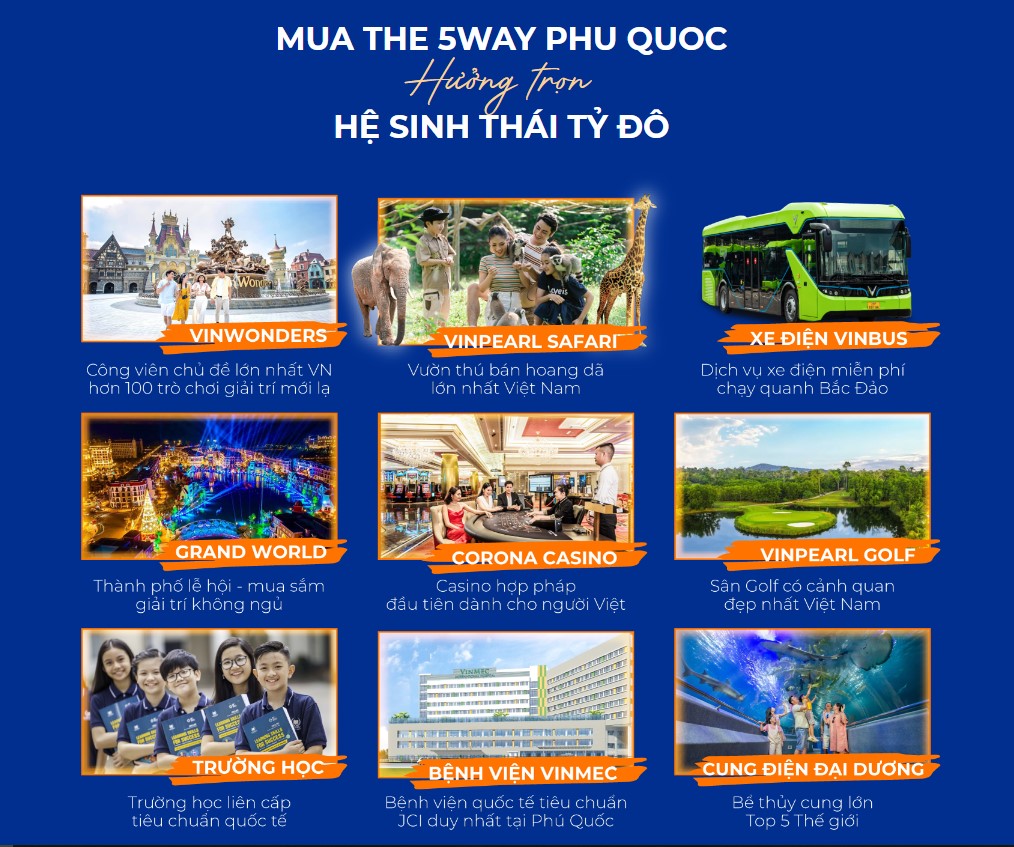 Tiện ích nội khu dự án căn hộ The 5Way Phú Quốc