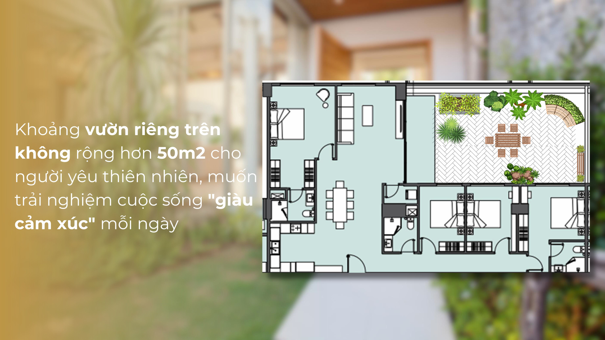 Khoảng vườn riêng trên không rộng hơn 50m2 cho người yêu thiên nhiên, muốn trải nghiệm cuộc sống "giàu cảm xúc" mỗi ngày