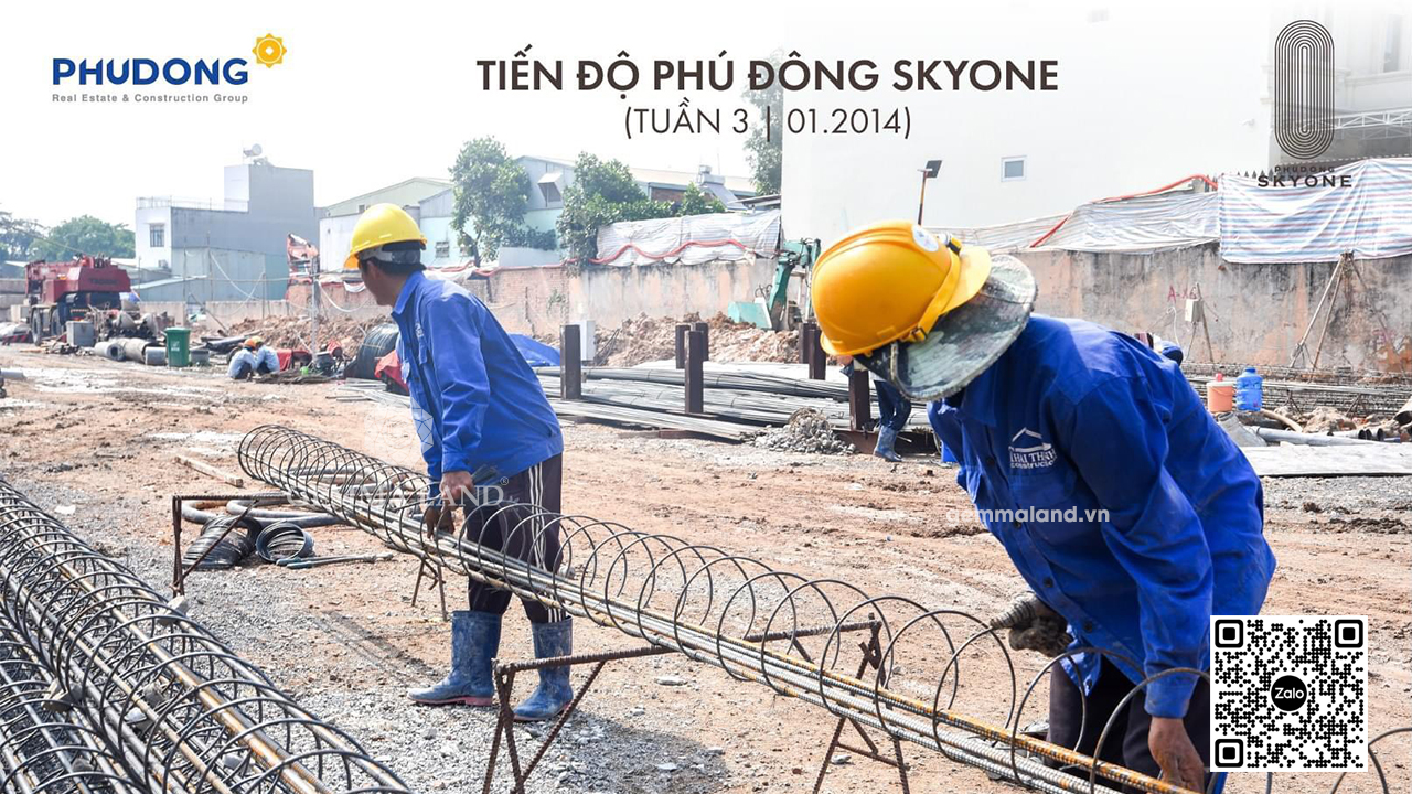 Tiến độ xây dựng Phú Đông SkyOne tháng 01.2024