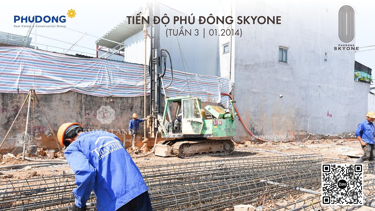 Tiến độ xây dựng Phú Đông SkyOne tháng 01.2024
