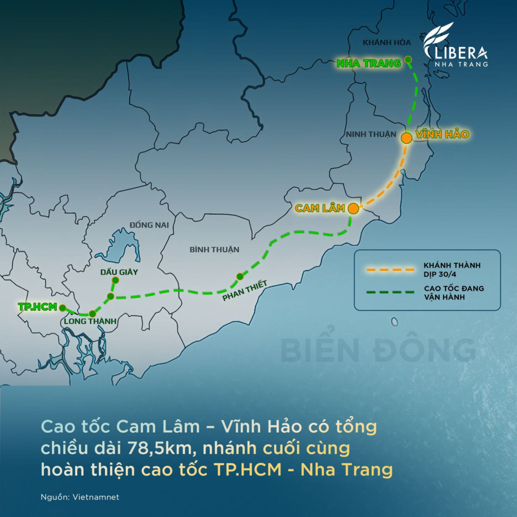 Libera Nha Trang hưởng lợi khi tuyến cao tốc Cam Lâm - Vĩnh Hảo đi vào hoạt động