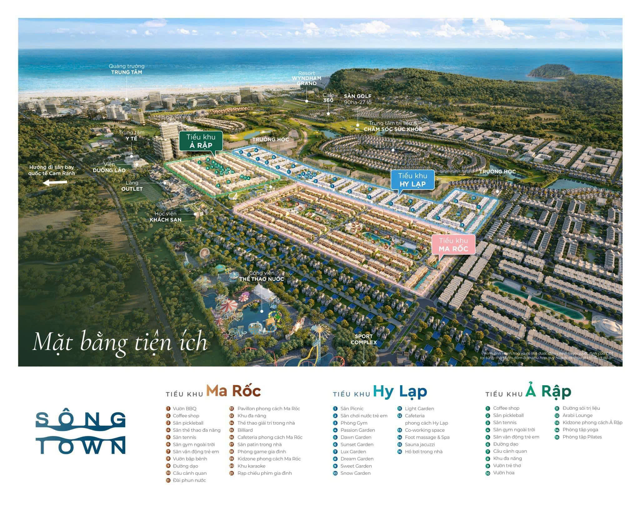 Tiện ích khu Sông Town - CaraWorld Cam Ranh