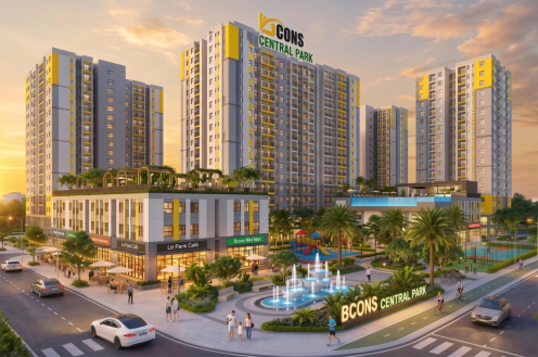Phối cảnh tổng thể dự án căn hộ Bcons Central Park tại Tam Hiệp . Biên Hòa , Đồng Nai - Gemma Land